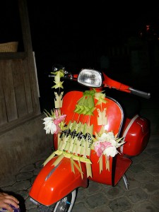 Scooter with flowers