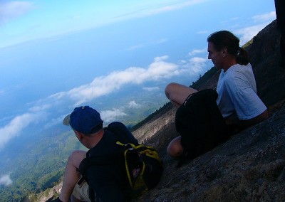 Trekking, climbin mountain Gunung Agung